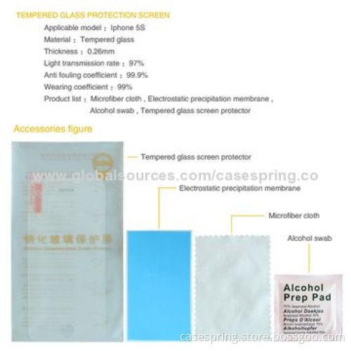 Tempered-glass screen protectors for iPhone 5s, bubble-free, easy to install
